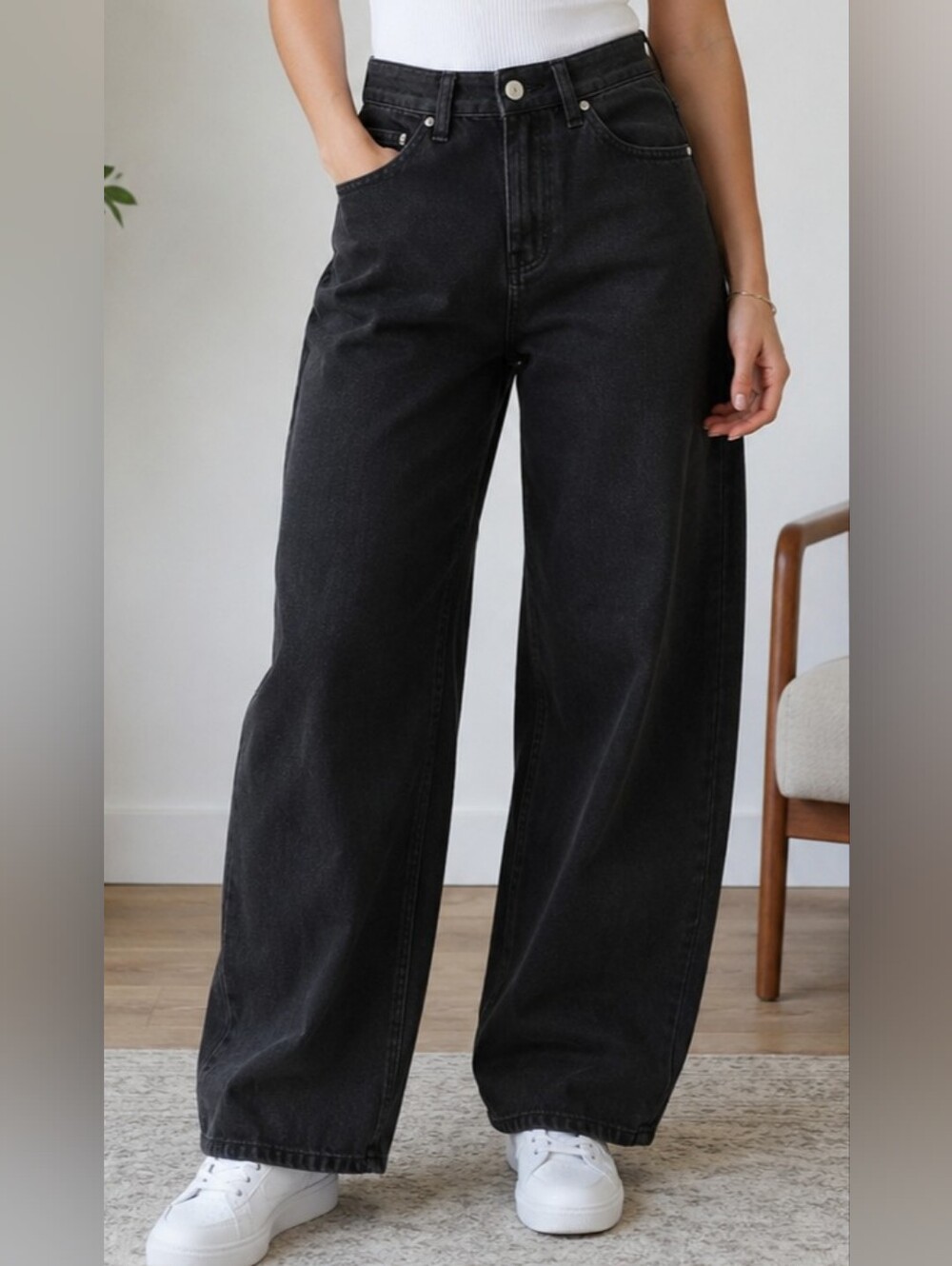 Judy Blue Black Barrel Jeans Size 1/25 High Waist Rigid NWT Wide leg